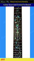 Guitar Handmade 25.5" Rosewood Fretted Fretboard, Abalone Inlay, Bruce Wei ( 495 )