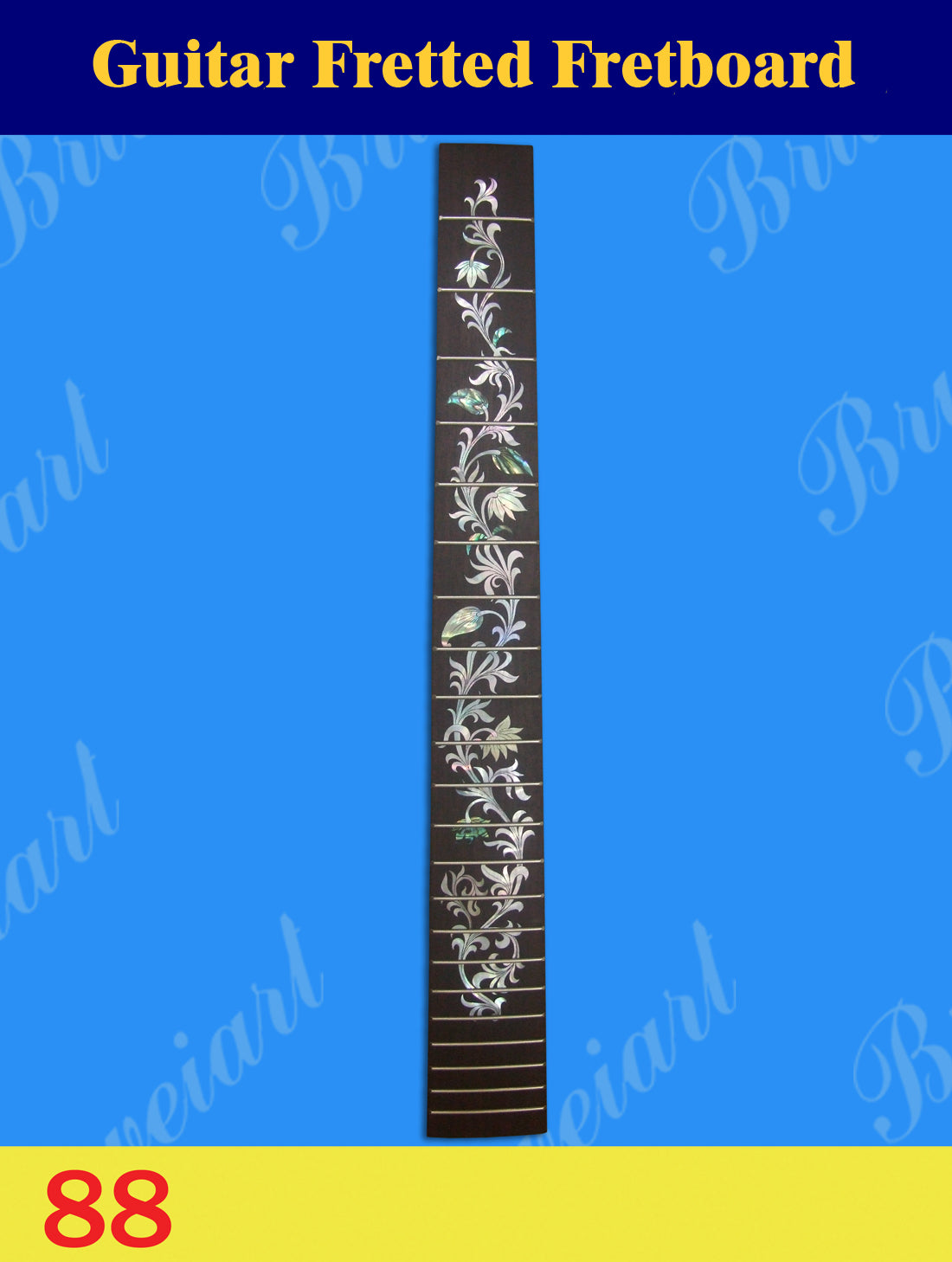 Guitar Handmade 25.5", Rosewood Fretted Fretboard, MOP & Abalone Inlay, Bruce Wei ( 88 )