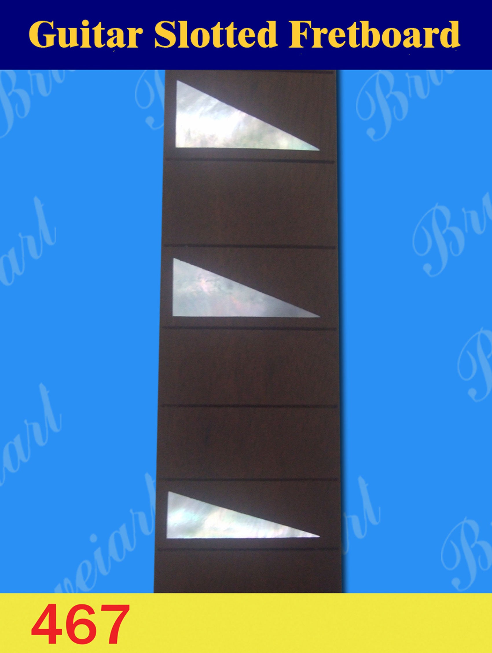 Guitar 25.5" Rosewood Slotted Fretboard, Mop Inlay, Bruce Wei ( 467 )