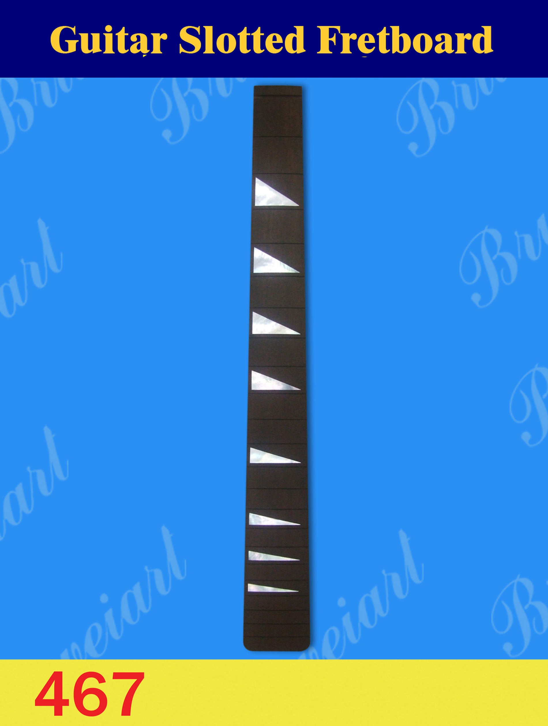 Guitar 25.5" Rosewood Slotted Fretboard, Mop Inlay, Bruce Wei ( 467 )