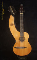 Handcrafted Tenor Harp Ukulele, Cedar, Indian Rosewood, Curved Heard, Hard Case, Bruce Wei HU17-2061