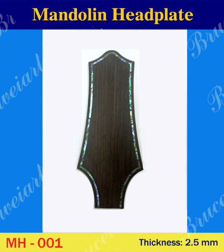 Mandolin Rosewood Headplate, Abalone Inlay, Bruce Wei (MH-001)