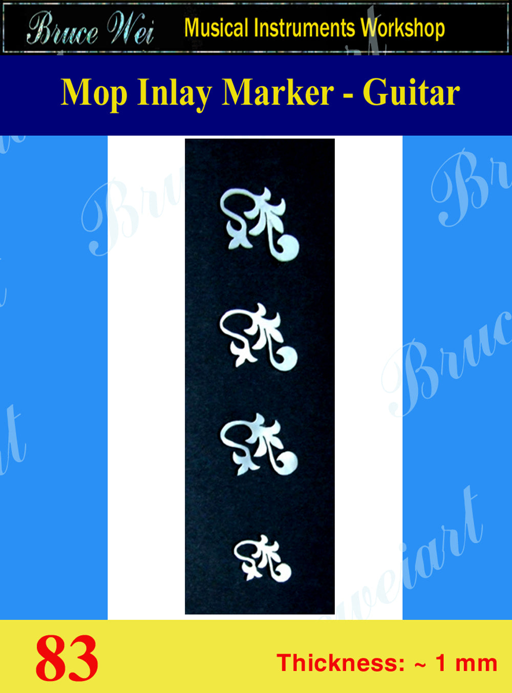 Inlay Material, DIY White Mop Inlay Fretboard Markers, Bruce Wei (83)