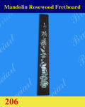 For Mandolin, 13 7/8" Slotted Rosewood Fretboard, Handcrafted, Mother of pearl & Abalone Inlay, Bruce Wei (206)