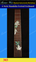 Mandolin 13 7/8" Fretted Rosewood Fretboard, MOP & Abalone Inlay, Bruce Wei (303)
