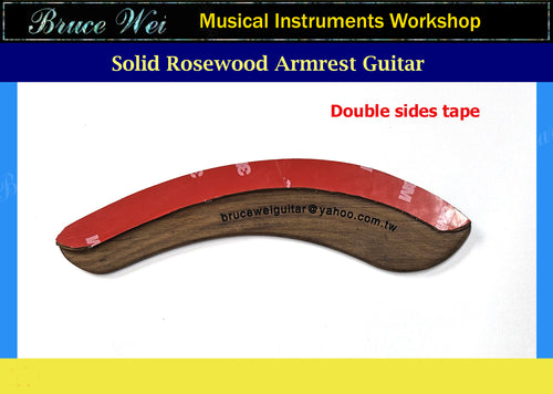 Fit OM Guitar, CUSTOM Inlay Your Name on Rosewood Armrest w/Mother of pearl Inlay, Bruce Wei (188)