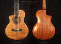 Left-handed 5 String Tenor Ukulele, Handmade Solid Pomele, Mahogany Archback, Vine Inlay, Soft-bag, Bruce Wei UAC17-2048