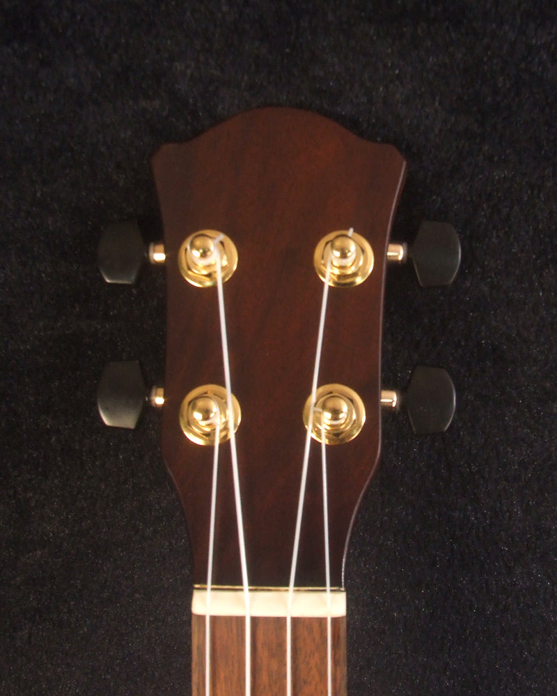 Handmade ArchTop Tenor Ukulele, Solid Curly Maple & Acacia, Arch-Back, F holes, Soft-bag, Bruce Wei UAF17-2005
