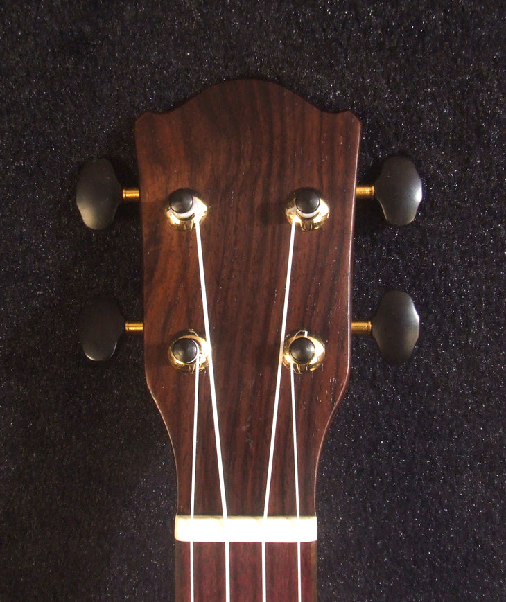 Handcrafted Soprano Ukulele, Curly Acacia, Curly Maple Archback , Abalone Inlay, Soft-bag, Bruce Wei UAG13-2024