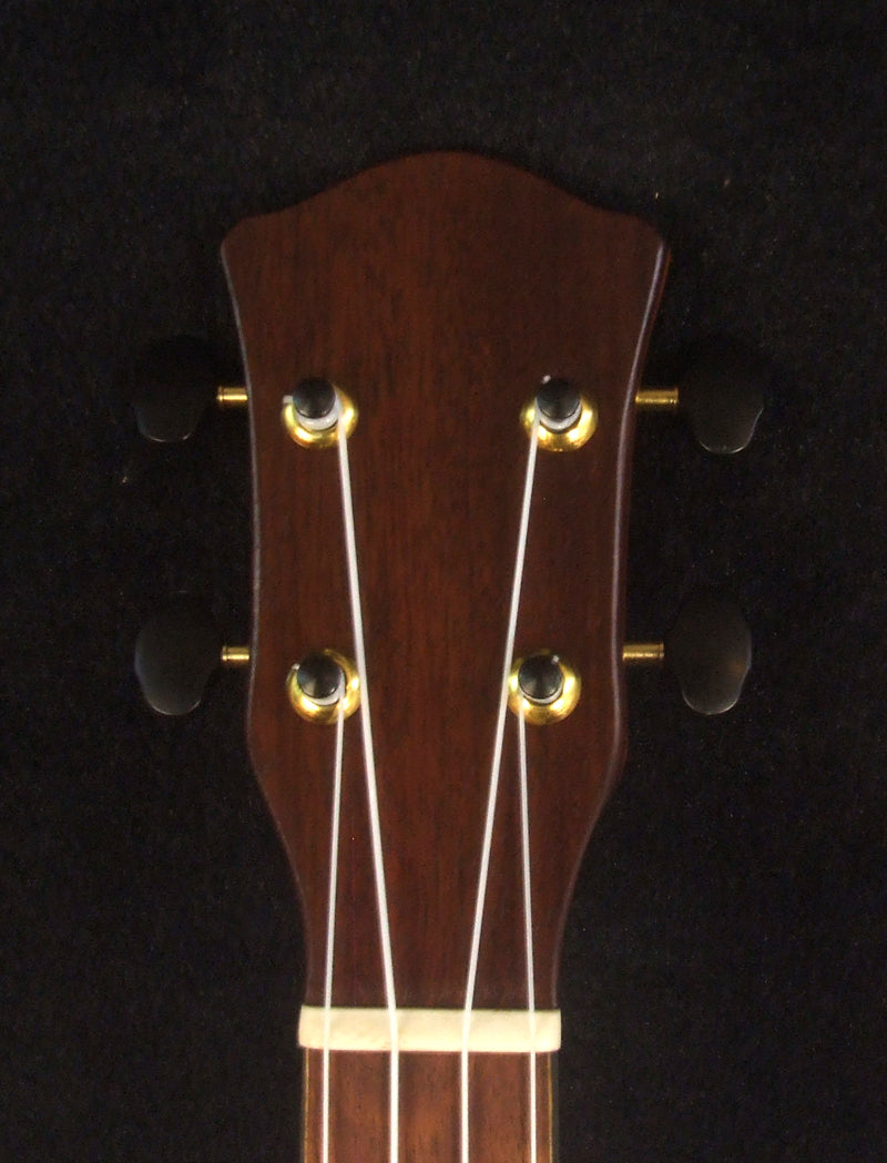 Handmade Tenor Ukulele, Solid Curly Hawaiian Koa, Curly Maple Arch-Back, MOP Floral Inlay, Bruce Wei UAG17-2016
