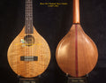 Handmade Thin Body Tenor Ukulele, Solid Mango, Walnut, ArchBack, Curved Head, Abalone MOP Inlay, Soft-bag, Bruce Wei UAM17-2012