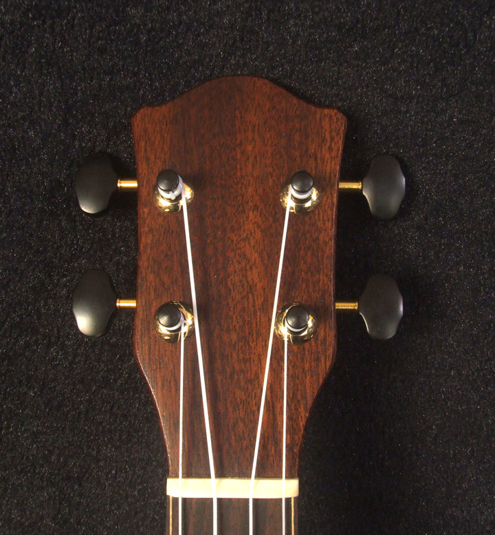 Handmade Pineapple Sopranissimo/ Pocket Ukulele, Carved Archback Solid Hawaiian Koa, Walnut MOP Inlay, Soft-bag, Bruce Wei UAW11-2007