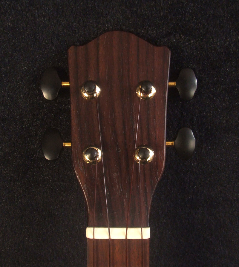 Handmade Soprano Ukulele, Solid Hawaiian Koa, Acacia Archback Pineapple, Soft-bag, Bruce Wei UAW13-2006
