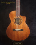 Handcrafted 5 String Baritone Ukulele, Hawaiian Koa, Cutaway, Soft-bag, Bruce Wei UC19-2005