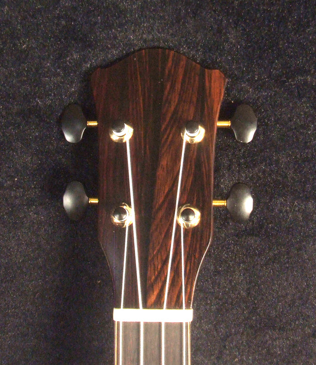 Handmade Tenor Ukulele, Solid Spalted Rosewood & Spruce, MayLily Floral Inlay, Soft-bag, Bruce Wei UCK17-2001-1