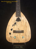 Handmade Tenor Ukulele, Solid Spalted Maple & Acacia, The Islands Soundhole, Turtle Inlay, Soft-bag, Bruce Wei UF17-2104