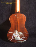Handmade Sopranissimo/ Pocket Ukulele, Solid Hawaiian Koa, Mermaid Inlay, Soft-bag, Bruce Wei UG11-2088