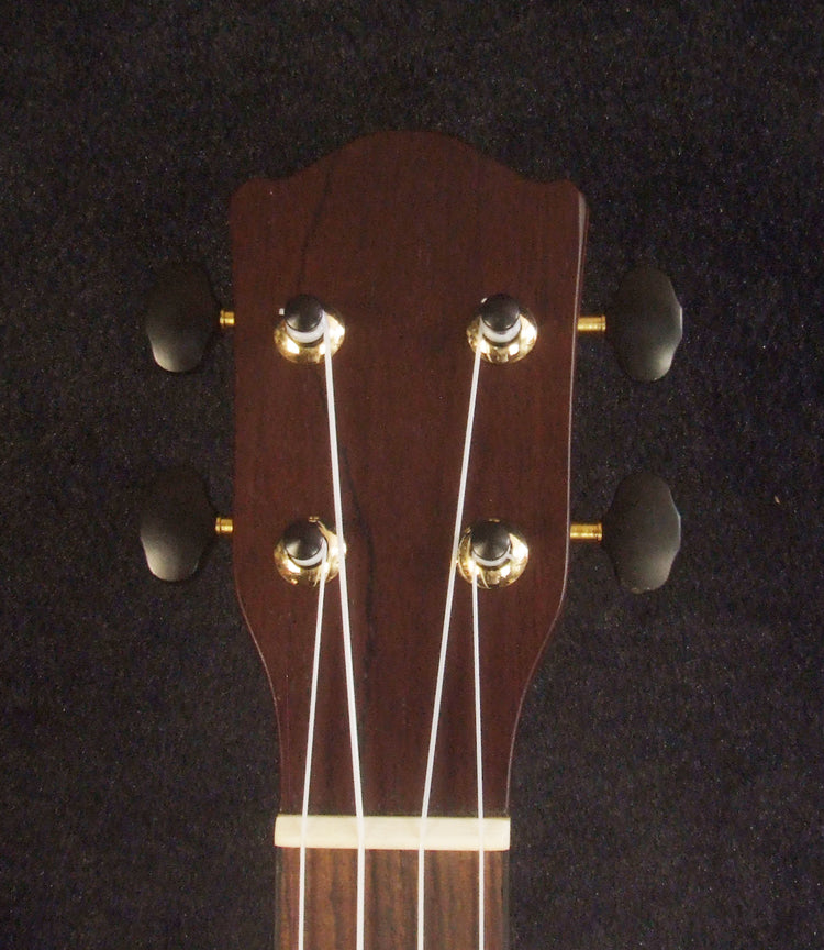 Handmade Soprano Ukulele Solid Hawaiian Koa, Turtle Soundhole, Soft-bag, Bruce Wei UG13-2219