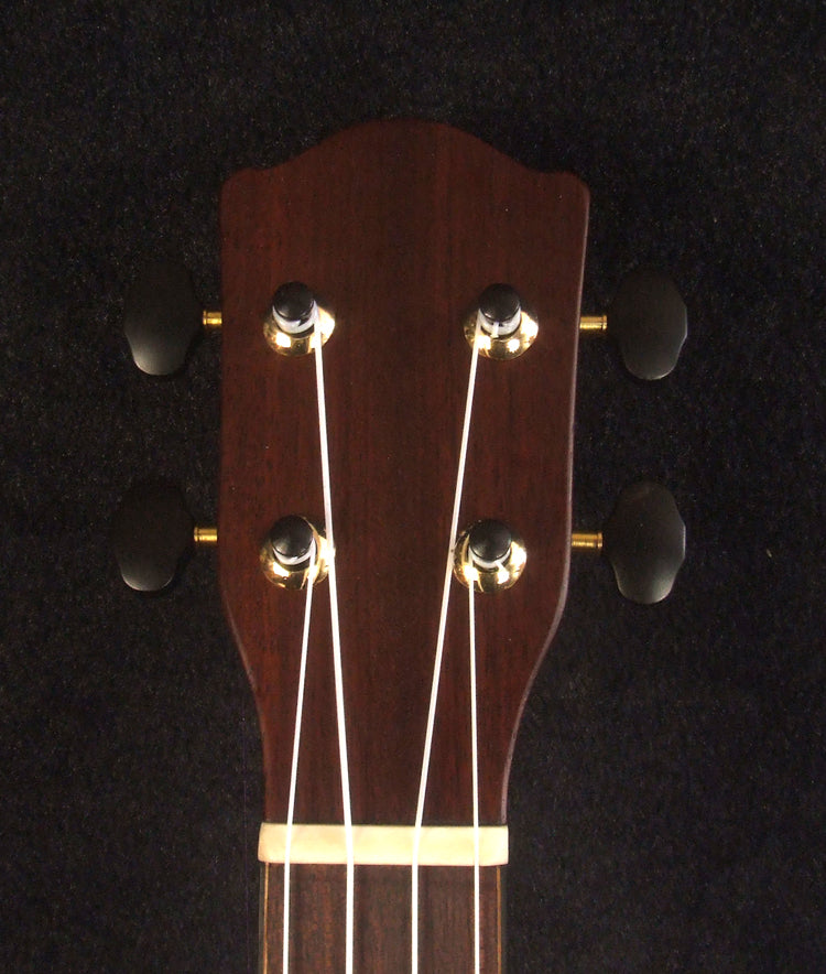 Handmade Solid Hawaiian Koa Soprano Ukulele, Bird & Floral Inlay, Soft-bag, Bruce Wei UG13-2220