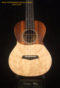 Handmade Soprano Ukulele, Solid Hawaiian Koa, Birdseye Maple, Soft-bag, Bruce Wei UG13-2222