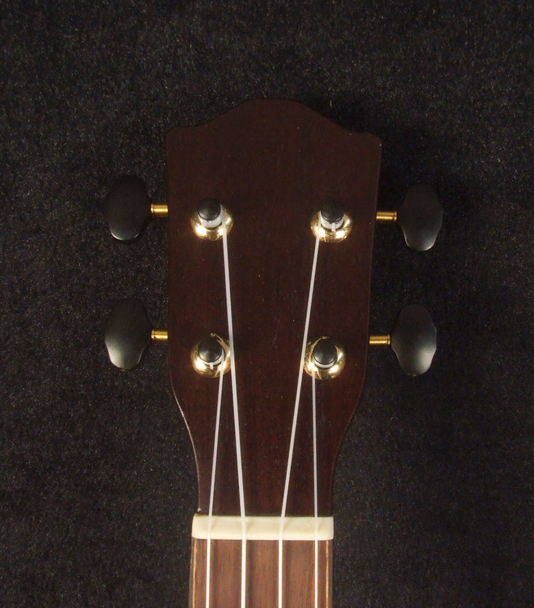 Handmade Soprano Ukulele, Solid Spruce, Curly Phoebe zhennan, Walnut, Leaf Inlay, Soft-bag, Bruce Wei UG13-2223