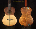 Handmade Soprano Ukulele, Solid Spruce, Curly Phoebe zhennan, Walnut, Leaf Inlay, Soft-bag, Bruce Wei UG13-2223