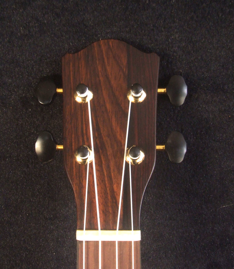 Handmade Soprano Ukulele, Solid Hawaiian Koa, Spalted Maple, Soft-bag, Bruce Wei UG13-2228