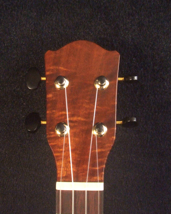 Handmade Solid Hawaiian Koa Soprano Ukulele, MOP Inlay, Worth String, Soft-bag, Bruce Wei UG13-2235