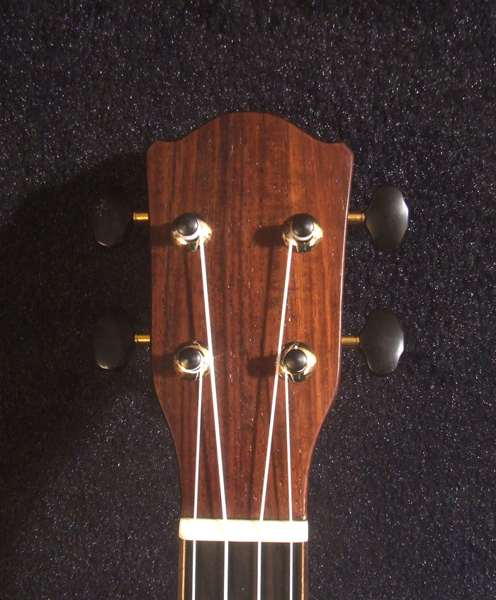 Handmade Soprano Ukulele, Solid Taiwania, Rosewood, Turtle Soundhole, Soft-bag, Bruce Wei UG13-2238