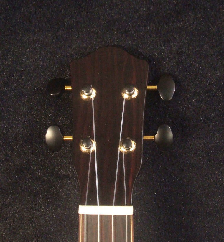Handmade Solid Curly Hawaiian Koa Soprano Ukulele, HummingBird Vine Inlay, Soft-bag, Bruce Wei UG13-2239
