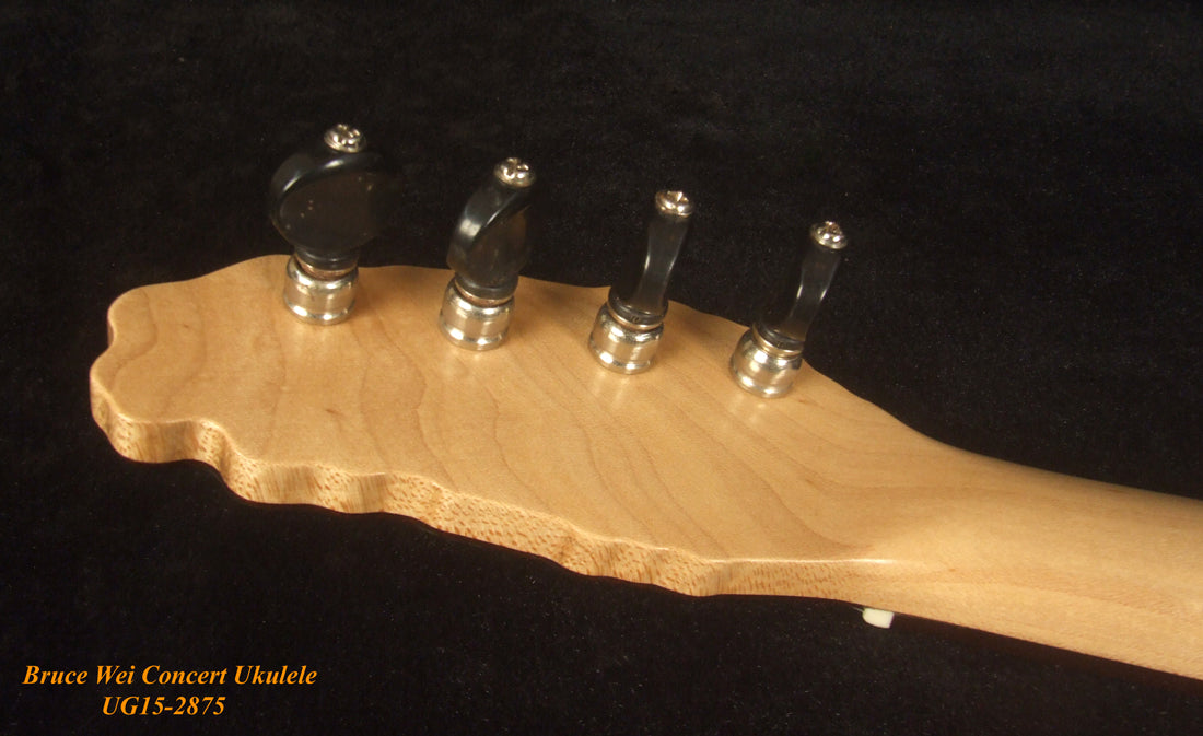 Handmade Concert Ukulele, Solid Taiwania, Pommele, TAIWAN Map, Soft-bag, Bruce Wei UG15-2875