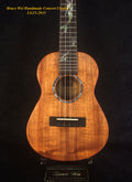 Handcrafted Concert Ukulele, Solid Hawaiian Koa, Mermaid Inlay, Soft-bag, Bruce Wei UG15-2935