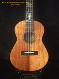 Handcrafted Concert Ukulele, Solid Hawaiian Koa, Acacia, Coconut Tree, Sunset Inlay, Soft-bag, Bruce Wei UG15-2938