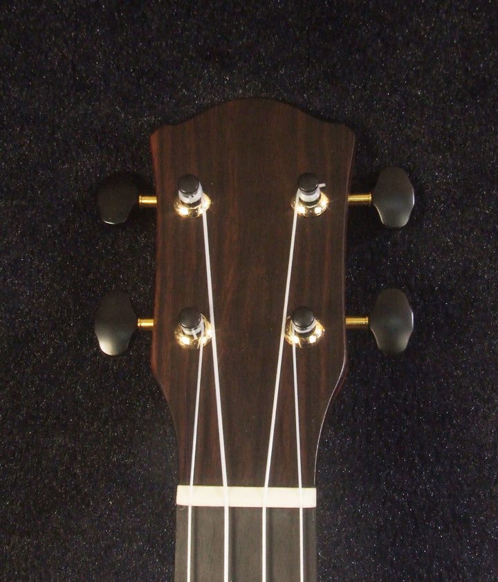 Handcrafted Concert Ukulele, Solid Curly Hawaiian Koa, Doves Soundhole, Soft-bag, Bruce Wei UG15-2939