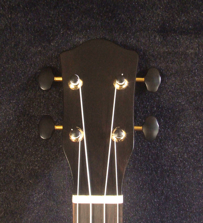 Handcrafted Concert Ukulele, Solid Hawaiian Koa, Mop & Abalone Floral Inlay, Soft-bag, Bruce Wei UG15-2940