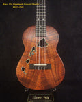 Handcrafted Concert Ukulele, Solid Curly Hawaiian Koa, The Islands Soundhole, Abalone inlay, Soft-bag, Bruce Wei UG15-2941