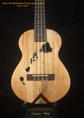 Handmade 8 String Tenor Ukulele, Solid Spalted Maple, Acacia, The Islands Soundhole, Soft-bag, Bruce Wei UG17-3043