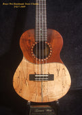 Handmade Tenor Ukulele, Solid Spalted Maple, Indian Rosewood, Soft-bag, Bruce Wei UG17-3049