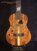 Handmade Tenor Ukulele, Solid Curly Acacia, The Islands Soundhole, Worth Strings, Hibiscus, Soft-bag, Bruce Wei UG17-3050