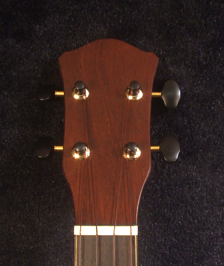 Handmade Tenor Ukulele, Solid Curly Acacia, The Islands Soundhole, Worth Strings, Hibiscus, Soft-bag, Bruce Wei UG17-3050