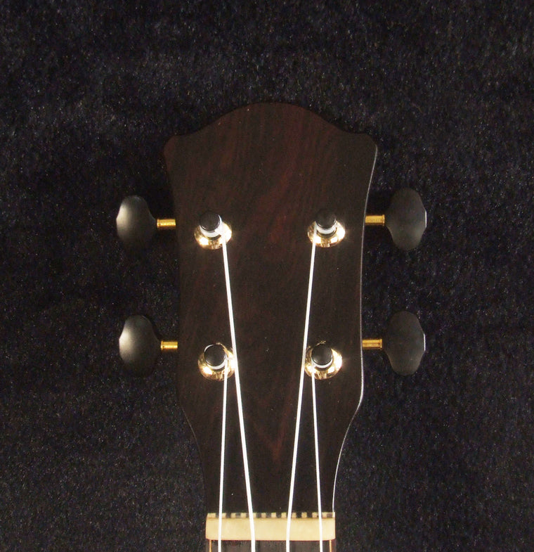 Handmade Tenor Ukulele, Solid Spalted Maple, Bear Claw Ash, MOP Inlay, Soft-bag, Bruce Wei UG17-3068