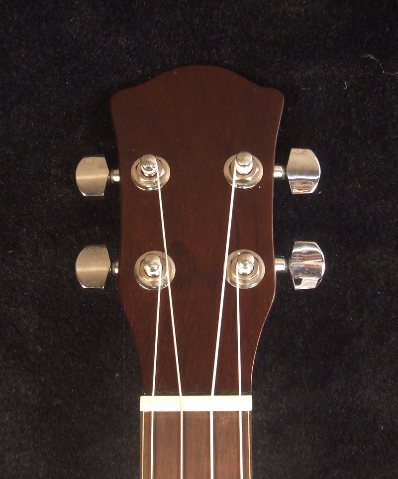 Handcrafted Baritone Ukulele, Solid Mango 4 String, Maple Leaf Inlay, Soft-bag, Bruce Wei UG19-2319