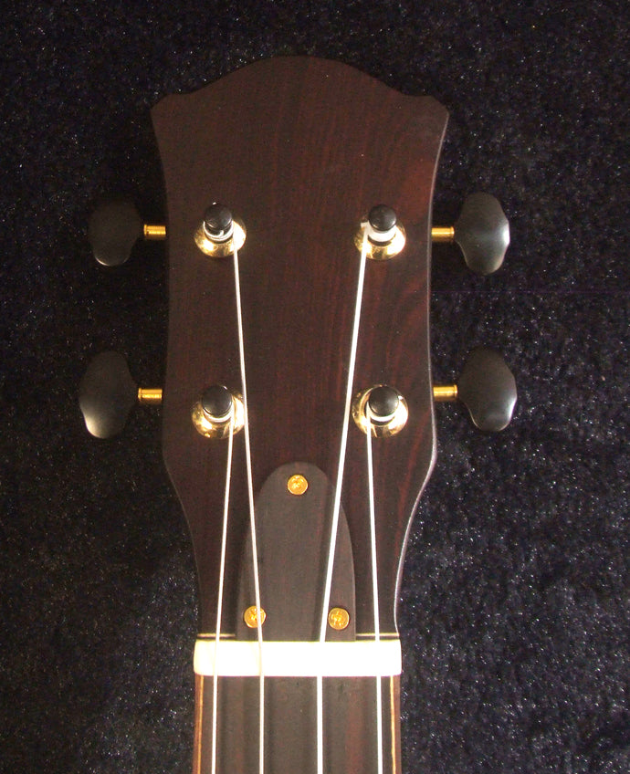 Handmade Baritone Ukulele, Solid Hawaiian Koa, Spruce & Acacia, 4 String, Turtle Soundhole, Soft-bag Bruce Wei UG19-2328