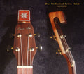 Handmade Baritone Ukulele, Curved Head, Solid Spruce, Curly Rosewood, 4 String, Floral Inlay, Soft-bag Bruce Wei UG19-2332