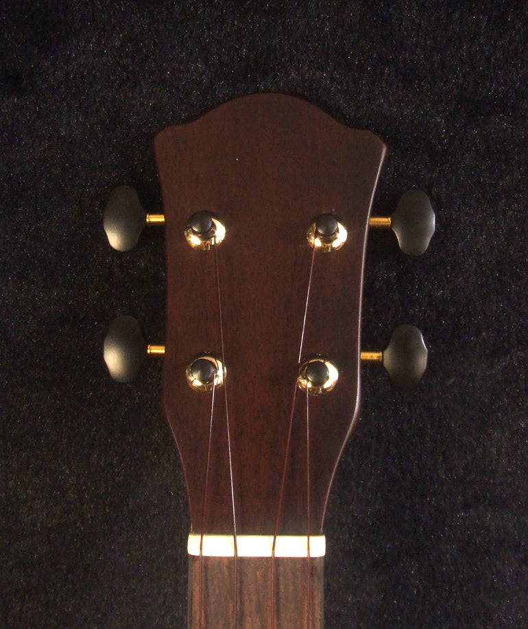 Handcrafted Tenor Ukulele, Solid Hawaiian Koa & Acacia, Hibiscus Soundhole, Worth String, Soft-bag, Bruce Wei UJ17-2602