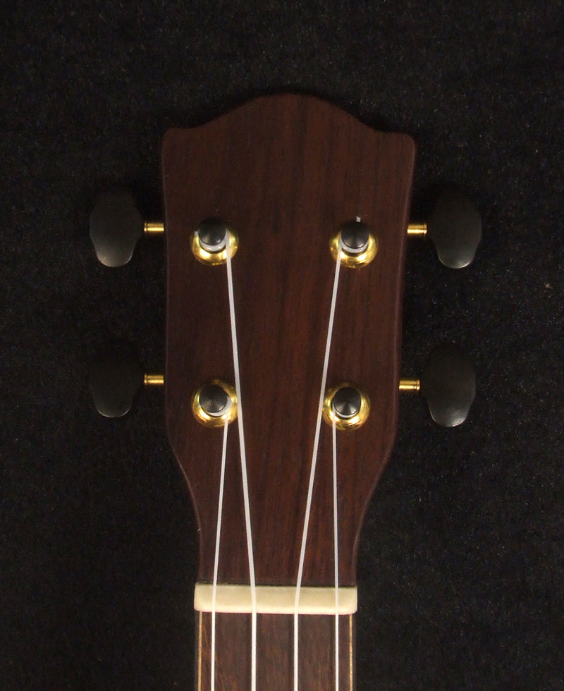 Handcrafted Soprano Ukulele, Solid Taiwania Archback, Turtle Inlay, Soft-bag, Bruce Wei UKB13-2002