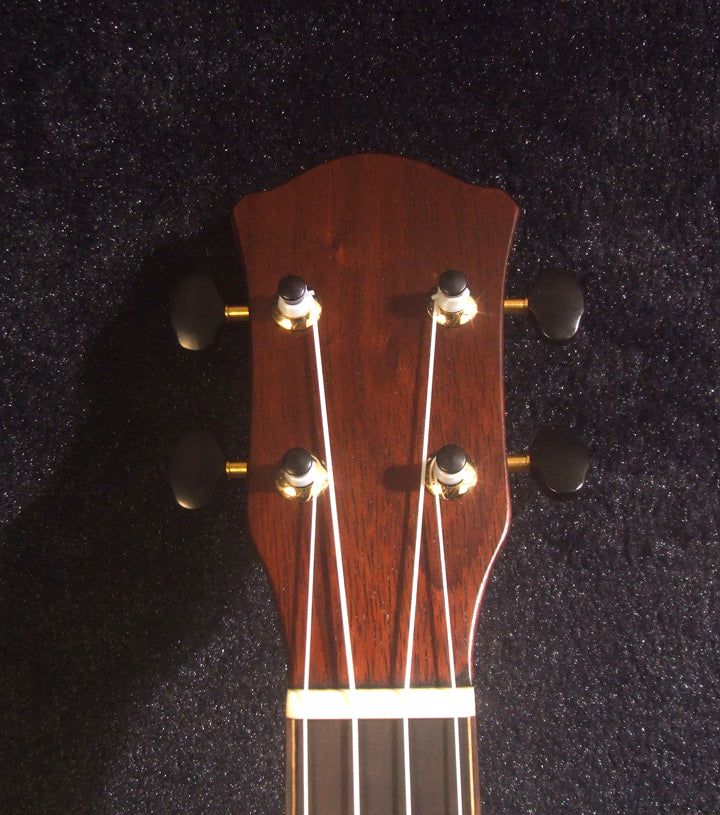 Handmade Tenor Ukulele, Solid Hawaiian Koa, Acacia, Abalone & MOP Inlay, Soft-bag, Bruce Wei UKB17-2021