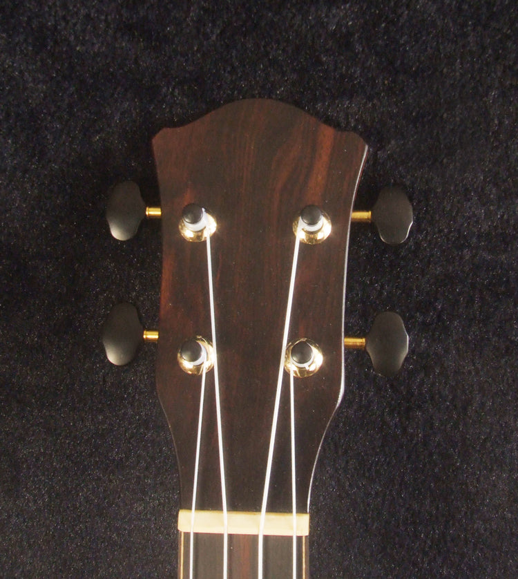 Handmade Left-handed Tenor Ukulele, Solid Spruce & Zebra wood, MOP Inlay, Soft-bag, Bruce Wei UKB17-2026