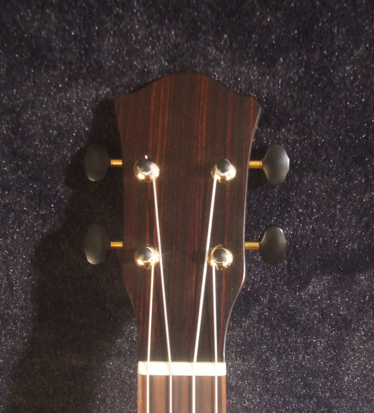 Handcrafted 4 String Baritone Ukulele, Solid Spruce & Curly Maple, Soft-bag, Bruce Wei UKB19-2007