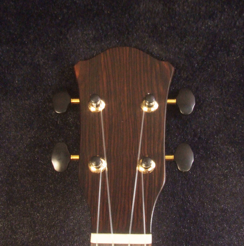 Handmade Tenor Ukulele, Solid Hawaiian Koa Pineapple Tenor Ukulele, Pineapple Soundhole, Soft-bag, Bruce Wei UW17-2123